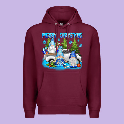Merry Christmas Gnomies Premium Hoodie Designed By Texasbilliewilder