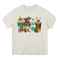 Cream cows coffee cups Heavy Core Tee - Zillion Design Studio