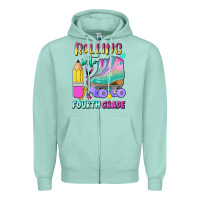 Seafoam rolling into fourth grade Zipper Hoodie - BundleAndBundleShop