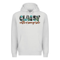 Dove Grey classy with a savage side Premium Hoodie - JahusDesignShop