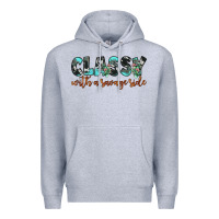 Heather Grey classy with a savage side Premium Hoodie - JahusDesignShop