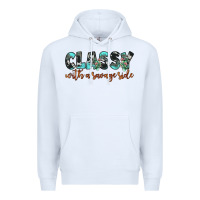White classy with a savage side Premium Hoodie - JahusDesignShop
