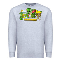 Heather Grey teacher st. patricks day Premium Sweatshirt - NancyCooperArtShop