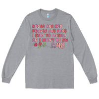 Heather Grey roses are red Long Sleeve Tee - MaliasSmallBusiness