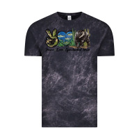 Cloud Black Peace Love Spectacled Bear Vintage Tee - LillyAllenDesigns