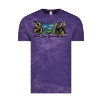 Cloud Purple Peace Love Spectacled Bear Vintage Tee - LillyAllenDesigns