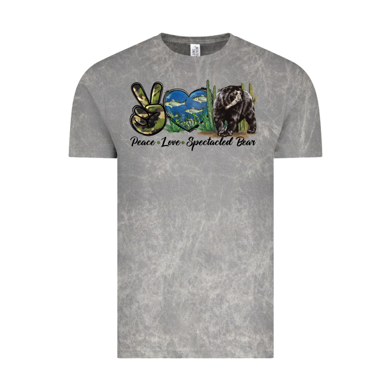 Peace Love Spectacled Bear Vintage Tee by LillyAllenDesigns | Teevron