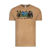 Vintage Camel Peace Love Spectacled Bear Vintage Tee - LillyAllenDesigns