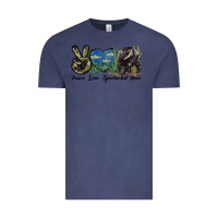 Vintage Denim Peace Love Spectacled Bear Vintage Tee - LillyAllenDesigns