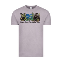 Vintage Zinc Peace Love Spectacled Bear Vintage Tee - LillyAllenDesigns