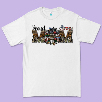 Proud Army Mom Premium Tee Designed By Sublimationcraftshop