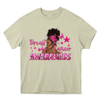 Mossy Breast Cancer Awareness with Afro Woman Heavy Core Tee - texasbilliewilder