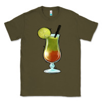 Army Green Margarita Glass Classic Tee - Jasminsmagicworld