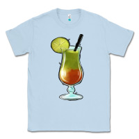 Dusty Blue Margarita Glass Classic Tee - Jasminsmagicworld