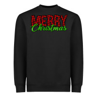 Black merry christmas tartan Heavyweight Sweatshirt - Jasminsmagicworld