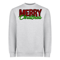 Merry Christmas Tartan Heavyweight Sweatshirt | Teevron