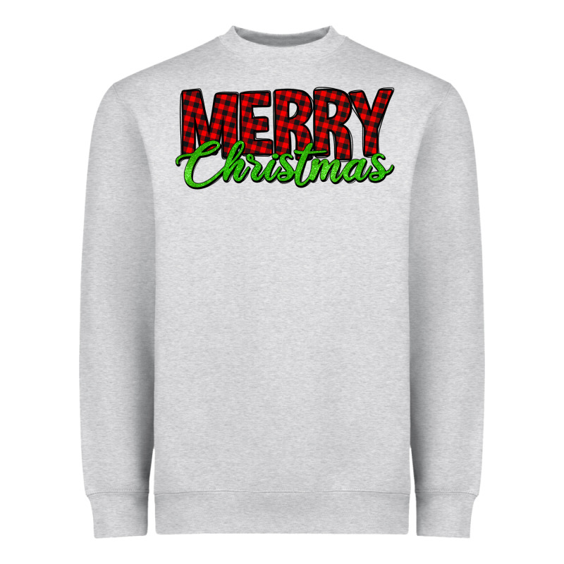 Merry Christmas Tartan Heavyweight Sweatshirt by Jasminsmagicworld | Teevron