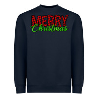 Navy merry christmas tartan Heavyweight Sweatshirt - Jasminsmagicworld