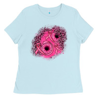 Baby Blue ribbon patch Ladies Tee - JahusDesignShop