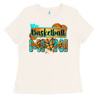 Bone basketball mini with leopard Ladies Tee - Zillion Design Studio