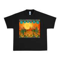 Black western sunset cactus sunflowers gemstones leopards Urban Heavy Tee - BarkalooDesign