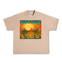 Burro western sunset cactus sunflowers gemstones leopards Urban Heavy Tee - BarkalooDesign