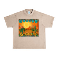 French Oak western sunset cactus sunflowers gemstones leopards Urban Heavy Tee - BarkalooDesign