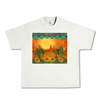 Pistachio western sunset cactus sunflowers gemstones leopards Urban Heavy Tee - BarkalooDesign