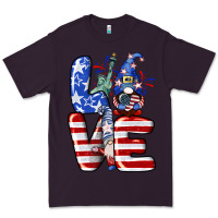 Plum Love 4th of July with gnomes 4th of july Premium Tee - CowGirlArtShop