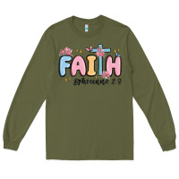 Army Green faith ephesians 2 8 Long Sleeve Tee - MaliasSmallBusiness