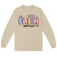 Mushroom faith ephesians 2 8 Long Sleeve Tee - MaliasSmallBusiness