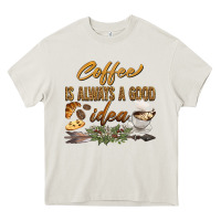 Cream coffee is always a good idea Heavy Core Tee - BarkalooDesign