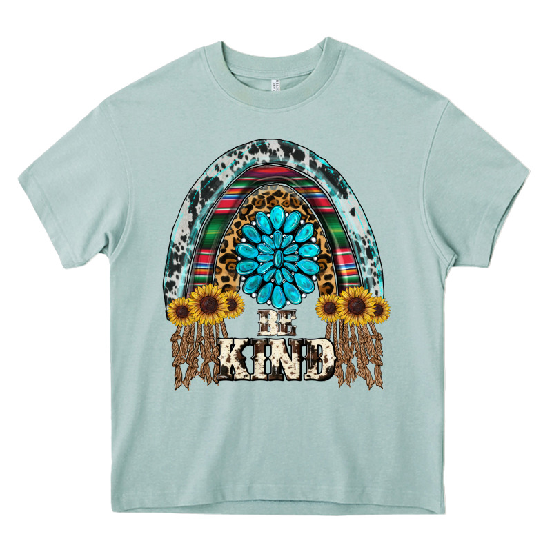 Western Rainbow  Be Kind Heavy Core Tee by RanaPortraitStore | Teevron