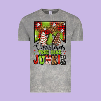 Christmas Tree Cake Junkie Vintage Tee Designed By Jasminsmagicworld