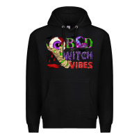 Black Bad witch vibes Premium Hoodie - NancyCooperArtShop