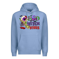 Colony Blue Bad witch vibes Premium Hoodie - NancyCooperArtShop