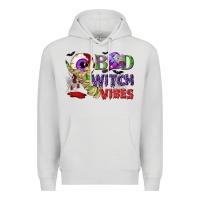 Dove Grey Bad witch vibes Premium Hoodie - NancyCooperArtShop