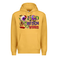 Mustard Bad witch vibes Premium Hoodie - NancyCooperArtShop