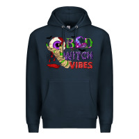 Navy Bad witch vibes Premium Hoodie - NancyCooperArtShop