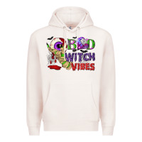 Pale Pink Bad witch vibes Premium Hoodie - NancyCooperArtShop