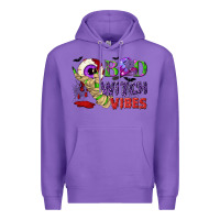Purple Bad witch vibes Premium Hoodie - NancyCooperArtShop