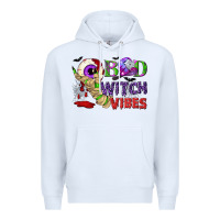 White Bad witch vibes Premium Hoodie - NancyCooperArtShop