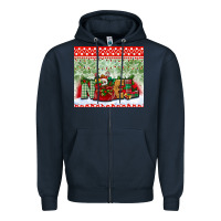 Navy noel tumbler Zipper Hoodie - BundleAndBundleShop