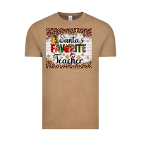 Vintage Coffee santa's favorite teacher Vintage Tee - AdoDesignShop