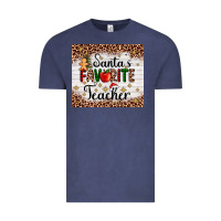 Vintage Denim santa's favorite teacher Vintage Tee - AdoDesignShop