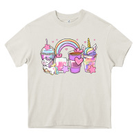 Cream unicorn coffee cups Heavy Core Tee - Zillion Design Studio