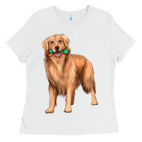 Golden Retriever With Toys Ladies Tee | Teevron