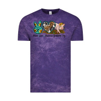 Cloud Purple peace love yorkshire pig Vintage Tee - LillyAllenDesigns