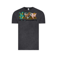Vintage Black peace love yorkshire pig Vintage Tee - LillyAllenDesigns
