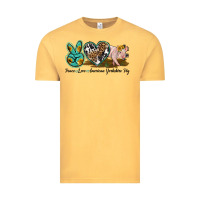 Vintage Mustard peace love yorkshire pig Vintage Tee - LillyAllenDesigns